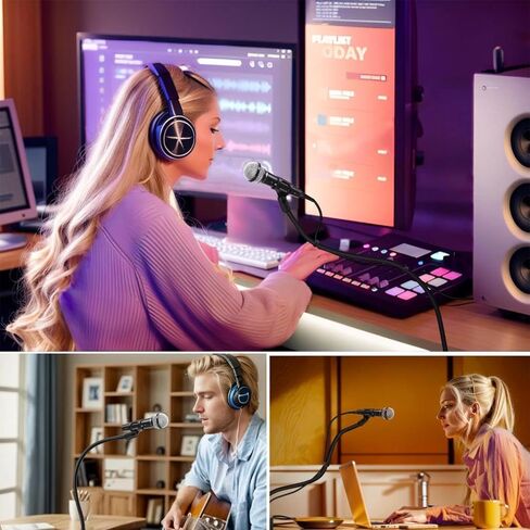 AURAY Compact Black Metal Microphone Stand with 12'' Gooseneck, Sturdy Clamp, Adjustable Mic Arm, for Desk & Traveling in Kuwait