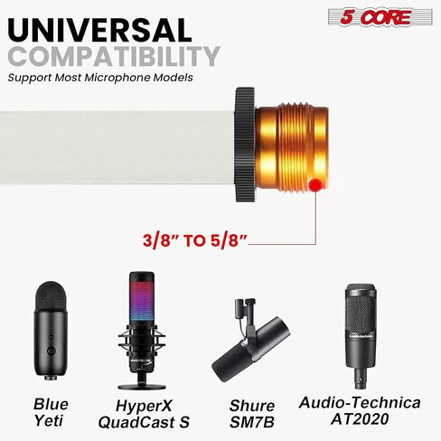 5 Core Tripod Mic Stand Floor 4pcs ارتفاع قابلة للتعديل 18-72 "حامل ذراع بوم بوم متين يقف ميكروفون قاعدة التمثال in Saudi Arabia