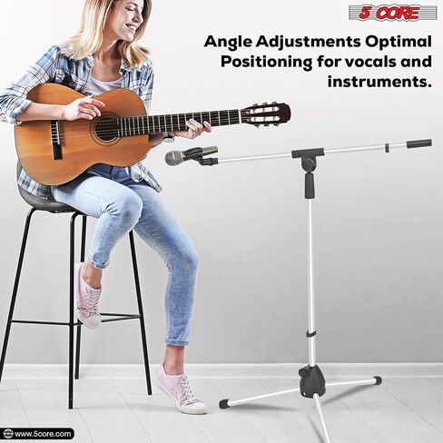 5 Core Tripod Mic Stand Floor 4pcs ارتفاع قابلة للتعديل 18-72 "حامل ذراع بوم بوم متين يقف ميكروفون قاعدة التمثال in Saudi Arabia