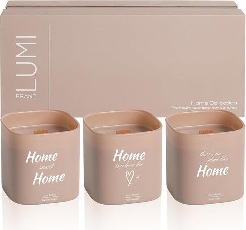 LUMI BRAND Premium Scented Soy Candle Set - Dusk to Dawn Collection in Saudi Arabia
