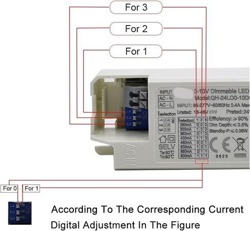 0-10V Dimmable LED Driver 18W 24W 28W 30W 35W 40W Lighting 300mA 600mA 700mA 800mA 900mA 1000mA 1200mA Power Supply(DC18-46V 550mA) in Saudi Arabia