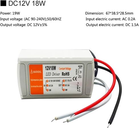 LED Driver AC 110V 220V to DC12V Led Power Adapter for LED Strip 18W 28W 48W 72W 100W Power Supply(48W) in Saudi Arabia
