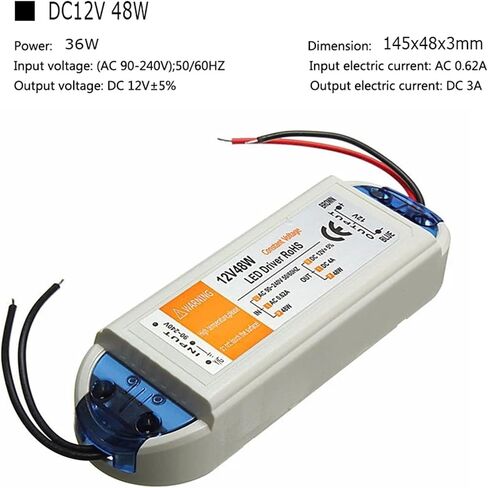 LED Driver AC 110V 220V to DC12V Led Power Adapter for LED Strip 18W 28W 48W 72W 100W Power Supply(48W) in Saudi Arabia