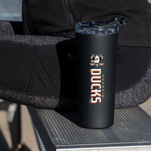 RICO Industries NHL Hockey 24oz من الفولاذ المقاوم للصدأ مع غطاء وغطاء مزدوج يعمل in Saudi Arabia