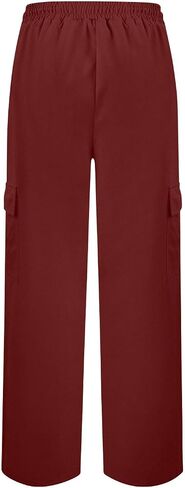 Womens Cargo Sweatpants with Pockets Wide Leg Fleece Lined High Waisted Baggy Sweat Pants Athletic Workout Joggers in Kuwait