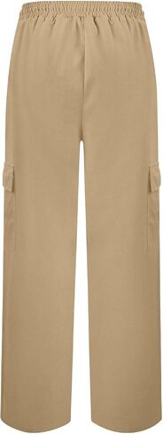 Womens Cargo Sweatpants with Pockets Wide Leg Fleece Lined High Waisted Baggy Sweat Pants Athletic Workout Joggers in Kuwait