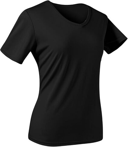 Womens Tops Basic T Shirts Summer Outfits Short Sleeve V-Neck T Shirts Comfortable & Stylish for Daily Wear in Saudi Arabia