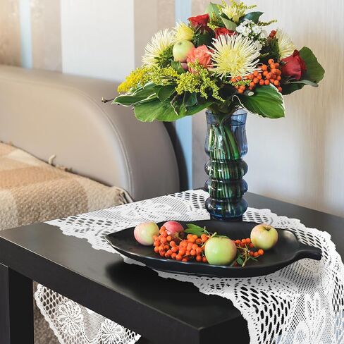 2 Pack 12.9x45.7 Inch Lace Rectangular Table Runner,White Dresser Scarf Doilies,Coffee Table Runner for Bedroom Furniture, Home Decor in Kuwait