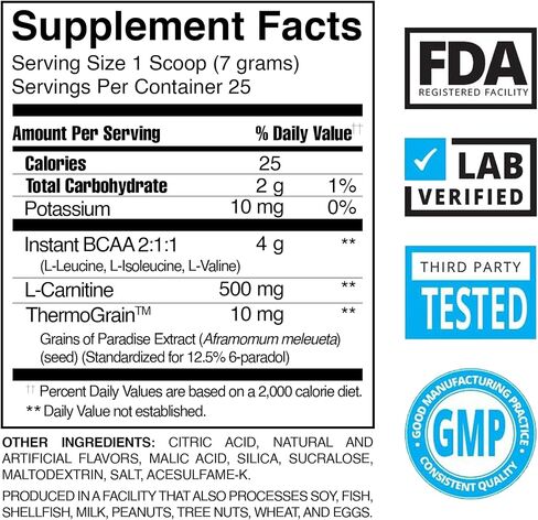 BPI Sports Best BCAA Shredded Caffeine-Free Thermogenic Recovery Formula BCAA Powder Lean Muscle Building Accelerated Recovery - Hydration - Blue Raspberry- 25 Servings - 9.7 Ounce in Kuwait
