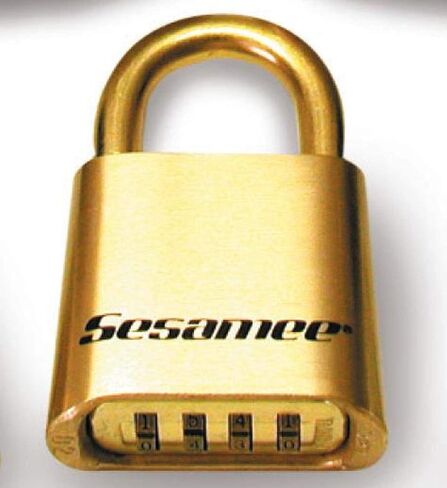 CCL Security Sesamee K0437 4 Dial Bottom Resettable Combination Brass Padlock with 2-1/4-Inch Shackle and 10,000 Potential Combinations - 5 Pack in Saudi Arabia