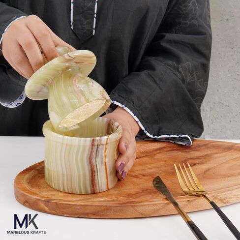 Marble Butter Keeper 4.25 Inches Green Onyx Handmade French Butter Crock For Spreadable Butter, Home & Kitchen Decor Butter Dish in Kuwait
