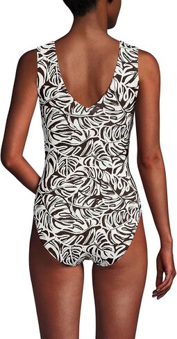 Lands' End Women's Sculpting Suit Sweetheart V-Wire High Leg One Piece Swimsuit in Saudi Arabia