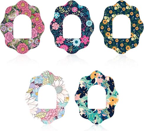 25pcs Adhesive Patches Compatible with Omnipod 5, Floral CGM Overpatches Overlay Waterproof & Sweatproof Sensor Covers Sticker for Pod Pals Omni Pod Screen Protector Accessories (Flower Shape) in Saudi Arabia