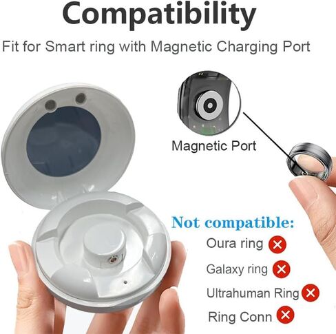 لـ R02 R03 R06 R08 R09 R10 R11 R11M SR11M R12 BJ02 SRC01 SRC10 SMART RING Charge Charging Case Portable Case (وليس الشحن اللاسلكي!) in Kuwait