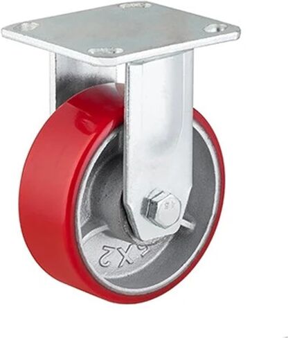 4/5/6/8 Inch Heavy-Duty Iron Core Casters Furniture Brake Universal Roller Red 1Pcs(Single with Bearing,6 Inch) in Saudi Arabia