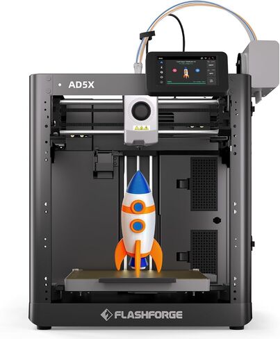 طابعة Flashforge Adventurer 5M ثلاثية الأبعاد للمبتدئين ، الطباعة السريعة 600 مم/ثانية ، محرك أقراص مباشر (280 درجة مئوية) ، المستوى التلقائي ، 8.7 "× 8.7" × 8.7 "لوحة بناء PEI - مثالية للمنزل والمدرسة والصناع in Kuwait