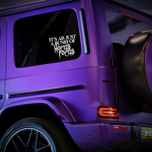 It's All Just A Bunch of Hocus Decal Vinyl Sticker Auto Car Truck Wall Laptop | White | 5.5" x 4.5" in Saudi Arabia