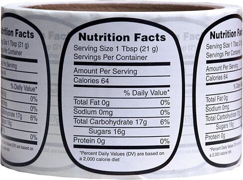 Mann Lake Nutrition Honey Labels, Self-Adhesive, Easy-to-Apply, Boost Honey Sales, Multi-Surface Applicable, Roll of 250, Small (1 5/8" x 1 15/16") in Saudi Arabia