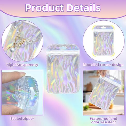 50 Pieces Pen Packaging Bags for Beadable Pen - Packaging Bags for Small Business Resealable Bags - Applies to Beaded Pen, Keychain, jewelry, Candy Bags for Packaging (2.5×9.4 inch, White) in Kuwait