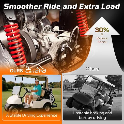 لعبة Golf Cart Real Excorber Hucked مع الينابيع لـ Yamaha G2 G9 G14 ، G16 ، G19 ، G20 ، G22 ، G29 / Drive (Gen1) نماذج غاز والكهرباء OEM JN4-F2210-00-00 JN3-F2210-00 JW210-10 Black in Kuwait