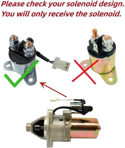 Starter Motor Solenoid W/ 2-Wire Plug for A-ipower SUA9000E SUA10000EC SUA12000E for Predator 7000/8750W 420cc for Generac GP6500E GP7500E GP8000E for All Power Gentron 10000W Generator W/Pigtail in Saudi Arabia