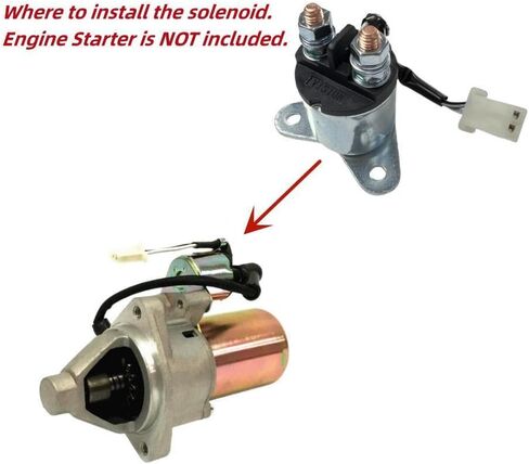 Starter Motor Solenoid W/ 2-Wire Plug for A-ipower SUA9000E SUA10000EC SUA12000E for Predator 7000/8750W 420cc for Generac GP6500E GP7500E GP8000E for All Power Gentron 10000W Generator W/Pigtail in Saudi Arabia