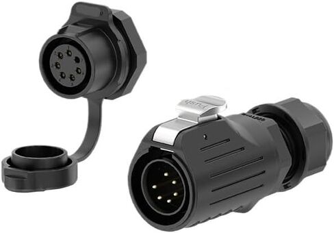 Single hole screw lock wire waterproof connector EW-LP20 panel type 2-7 multi-core power aviation socket(EW-LP20-6P 10A) in Saudi Arabia