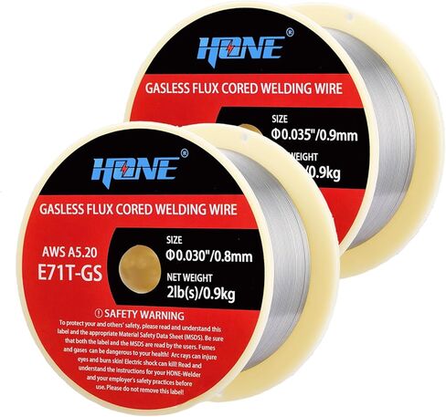 HONE Flux Core Wire .030, 2-Pound AWS E71T-GS .030 Diameter Low Splatter Gasless Flux Core Welding Wire .030 with Strong ABS Plastic Spool, 030 Flux Core Welding Wire Match MIG Welding Equipment. in Kuwait