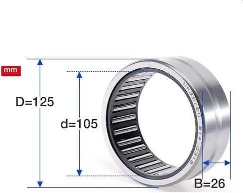 1PC Needle Roller Bearing NK95/100/105/26/36 NK110/30 NK110/40 Without Inner Ring Bearings(Nk95/26 95x115x26mm) in Saudi Arabia