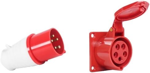 Waterproof 5-core 16A/32A industrial aviation socket connector set explosion-proof three-phase power(32A concealed installation kit) in Saudi Arabia