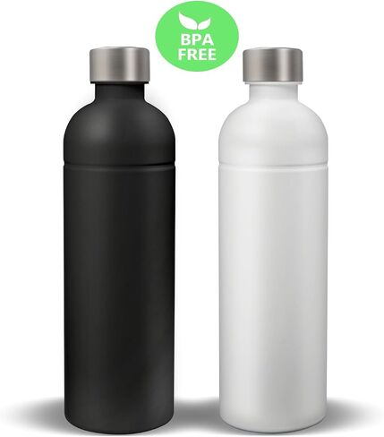 18/8 زجاجة من الفولاذ المقاوم للصدأ لـ Sodastream Fizzi ، الروح ، المصدر ، الفن ، زجاجة كربونية 1L ، خالية من BPA ، مياه فوار ، غسالة صحون آمنة (أسود) in Saudi Arabia