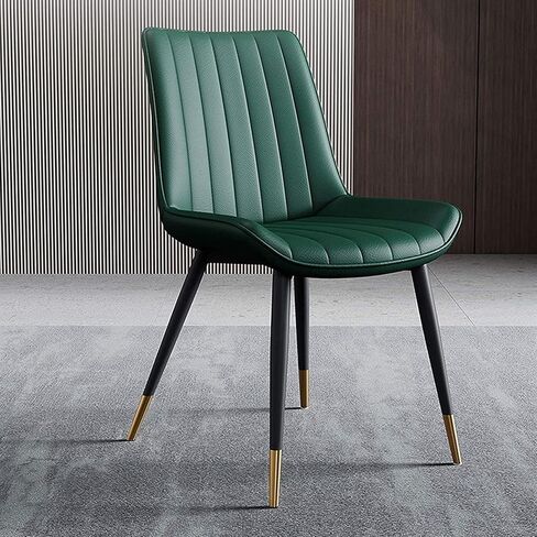 مجموعة كرسي غرفة الطعام ، الجلود ، كرسي لهجة حديثة 2 قطعة صالة حديثة كرسي غرفة المعيشة كرسي (اللون: أخضر) in Kuwait