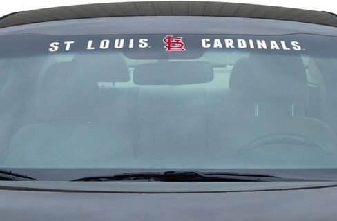 FANMATS 61458 MLB - St. Louis Cardinals Windshield Decal | White | 34" x 3.5 | STL Cap Logo & Wordmark in Saudi Arabia