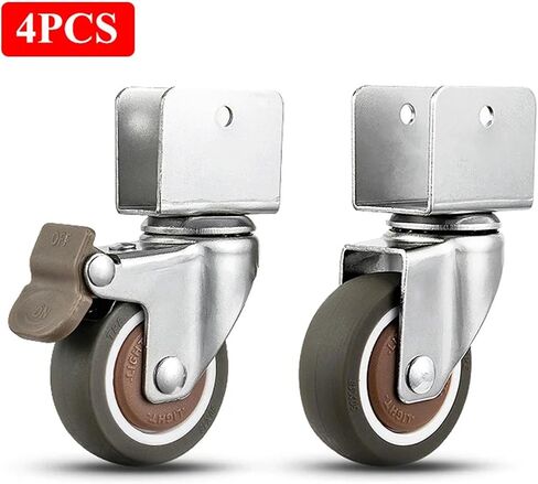 درجات الأثاث سرير تحريك الخروع عديمة الصدفة مع الفرامل 4pcs (2swivel 2brake (16mm) ، 1.0 بوصة) in Kuwait