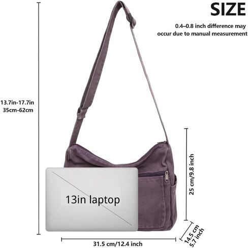 Canvas Crossbody Bag Messenger Bag for Women & Men Vintage Satchel with Multiple Pockets in Kuwait