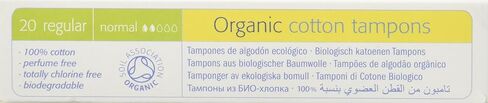 Natracare Non-Applicator 100% Organic Cotton Tampons, Regular, Totally Chlorine Free, Biodegradable and Compostable (12 Pack, 240 Tampons Total) in Saudi Arabia
