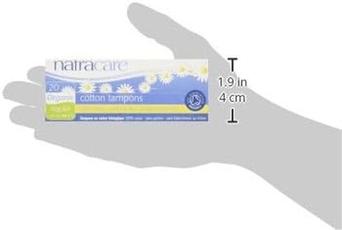Natracare Non-Applicator 100% Organic Cotton Tampons, Regular, Totally Chlorine Free, Biodegradable and Compostable (12 Pack, 240 Tampons Total) in Saudi Arabia