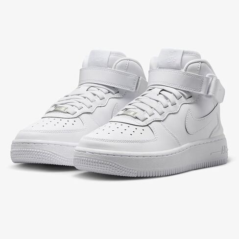 Nike Air Force 1 Mid Easyon Big Kids '(FN1193-111 ، White/White-White) الحجم 7 in Saudi Arabia