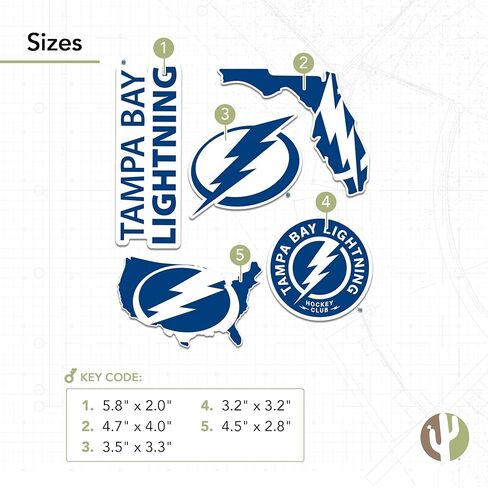 Desert Cactus Tampa Bay Lightning Team Team NHL National Hockey League League Sticker Vinyl Secal Lacal Bottop Botto Carbook (Type 2-3) in Kuwait