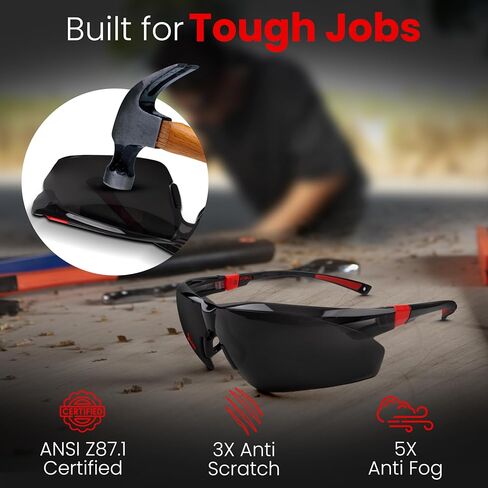 حزمة نظارات السلامة للرجال والنساء-ANSI Z87 ، عدسات Clearshield anti-Fog in Saudi Arabia
