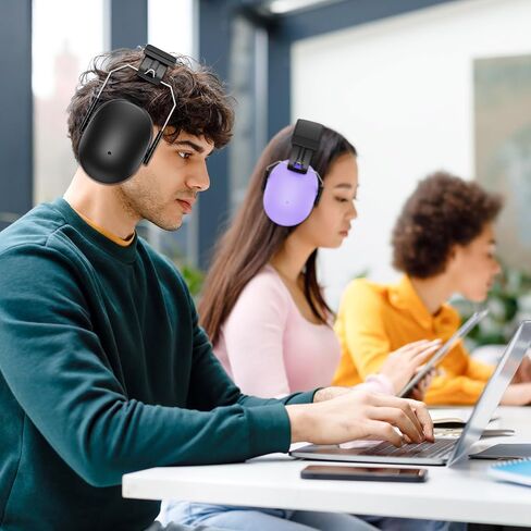 ProCase 2 Pack Ear Muffs for Noise Reduction SNR 32dB/NRR 26dB, Ear Hearing Protection for Adults/Kids, Autism Sensory Noise Cancelling Headphones for Work Shooting Gun Range -Black/Black in Saudi Arabia