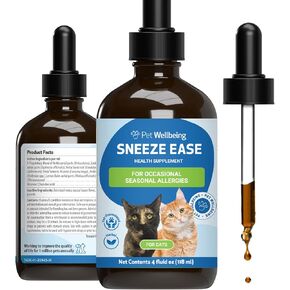 Pet Wellbeing Nettle-Eyebright Gold للقطط - تركيبة بيطرية - الحساسية الموسمية، حمى القش، التهاب الأنف التحسسي - مكمل عشبي طبيعي 2 أونصة (59 مل) in Kuwait