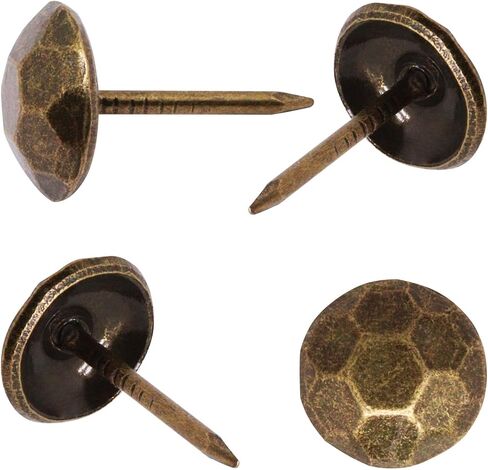Upholstery Tacks, Decorative Nails Thumb Tacks Small Metal Upholstery Nails for Wood Upholstery Pins Vintage Furniture Tacks Unique (11x17mm, Matte Black, 120pcs) in Saudi Arabia