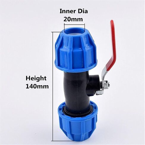 Stop Valve, Less Valve Core Water Pipe Fittings Ball Valves Garden Agricultural(20mm) in Kuwait