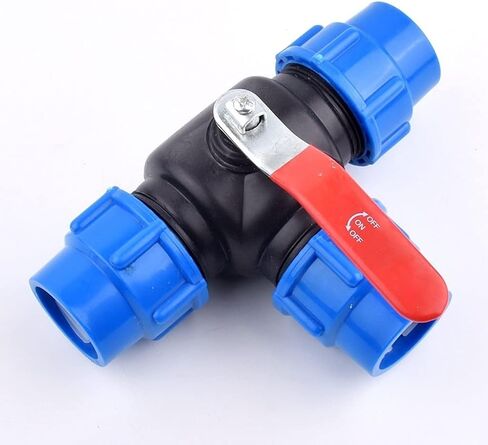 توقف صمام ، صمام الكرة النحاسي Core Valve 3-Way Connector T-Ty-Type PVC Fast Connection (40mm) in Kuwait