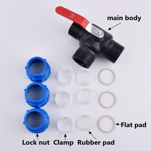 توقف صمام ، صمام الكرة النحاسي Core Valve 3-Way Connector T-Ty-Type PVC Fast Connection (40mm) in Kuwait