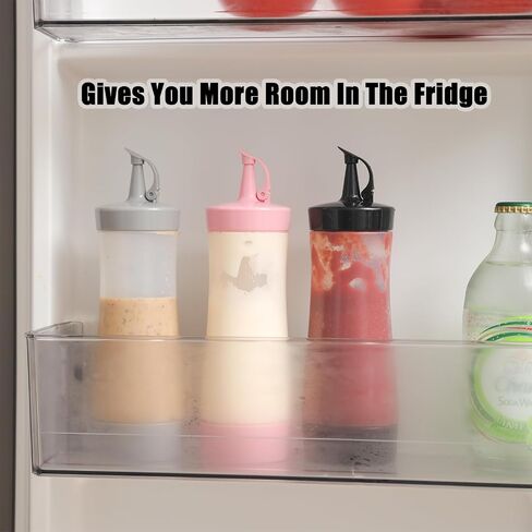 Condiment Squeeze Bottles Sauces Ketchup Bottles Squeeze Bottles Liquids, Oil - 12 oz (8 Pack, Pink) in Kuwait