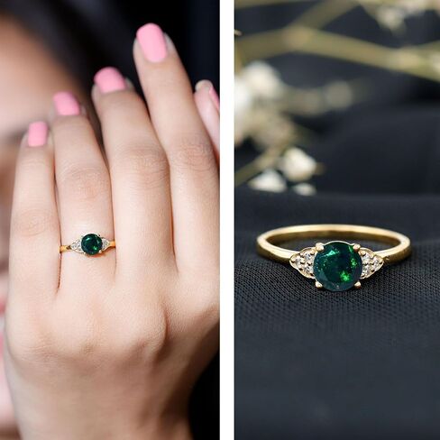 خاتم خطوبة أسود حقيقي 6 مم ، جودة AAA ، حلقة Opal Diamond Solitaire - مثالية للهدية in Saudi Arabia