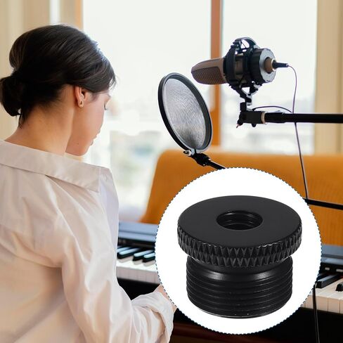 4 PCS Microphone Accessories Adapter MIC Stand Adapter 1/4 Female to 5/8 MALE SCRET ADAPTER THROWN TRUPOD SCREED THROW in Kuwait