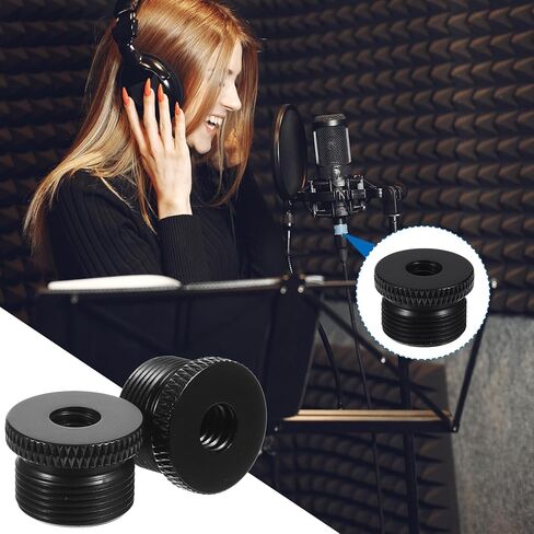 4 PCS Microphone Accessories Adapter MIC Stand Adapter 1/4 Female to 5/8 MALE SCRET ADAPTER THROWN TRUPOD SCREED THROW in Kuwait